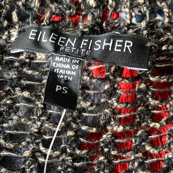 Eileen Fisher Mesh Knit Hi-Lo Cardigan Sweater - Picture 12 of 13